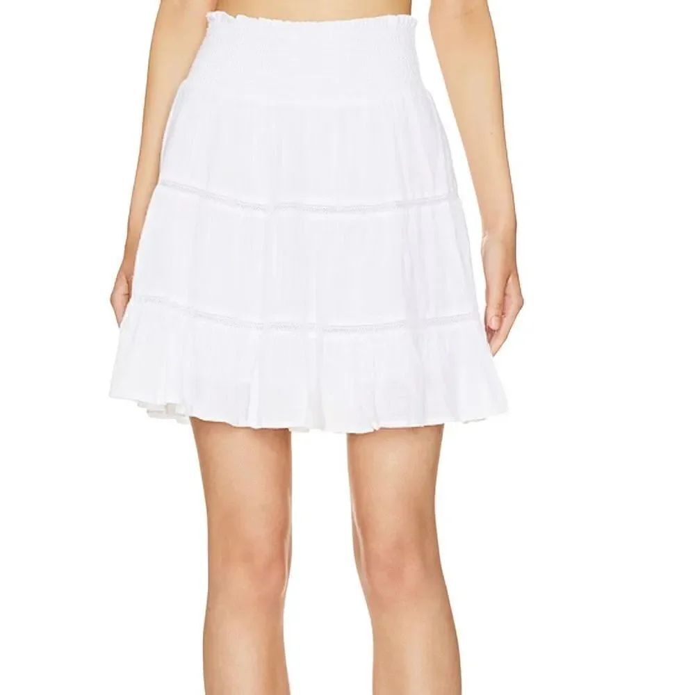 Rails women’s Addison, white lace, detailed linen, blend skirt, size XXL